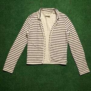 Women’s Maison Scotch & Soda NOMADE Strip Open-Front Cardigan Cream-White 1